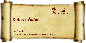 Kobza Ádám névjegykártya